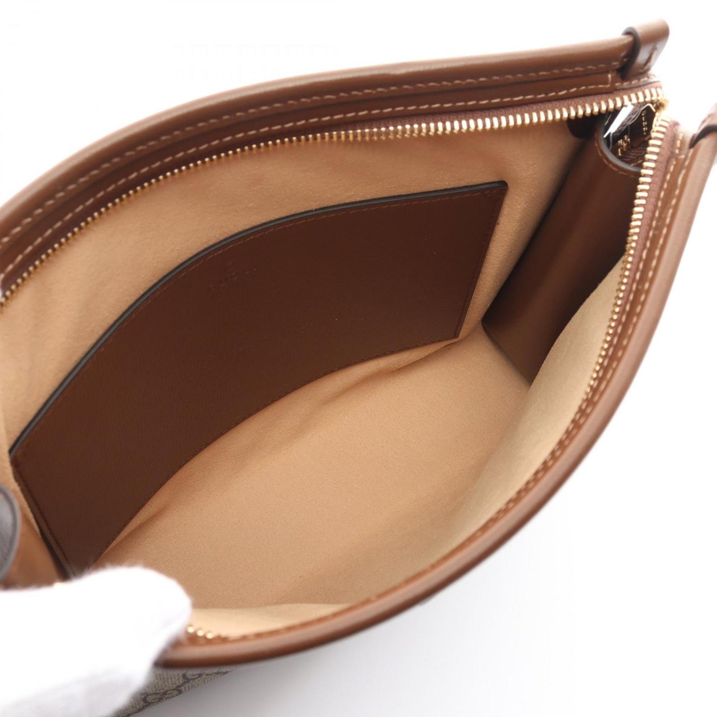 Gucci Beige Brown Gg Supreme Clutch Bag