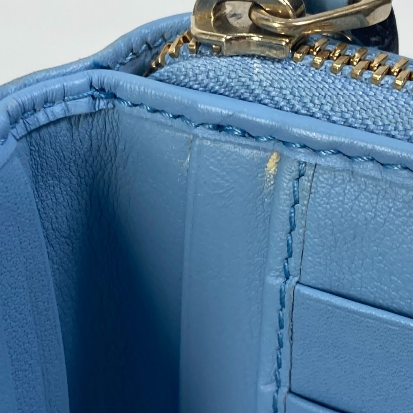 Gucci Blue Leather Long Wallet (Bi-Fold)