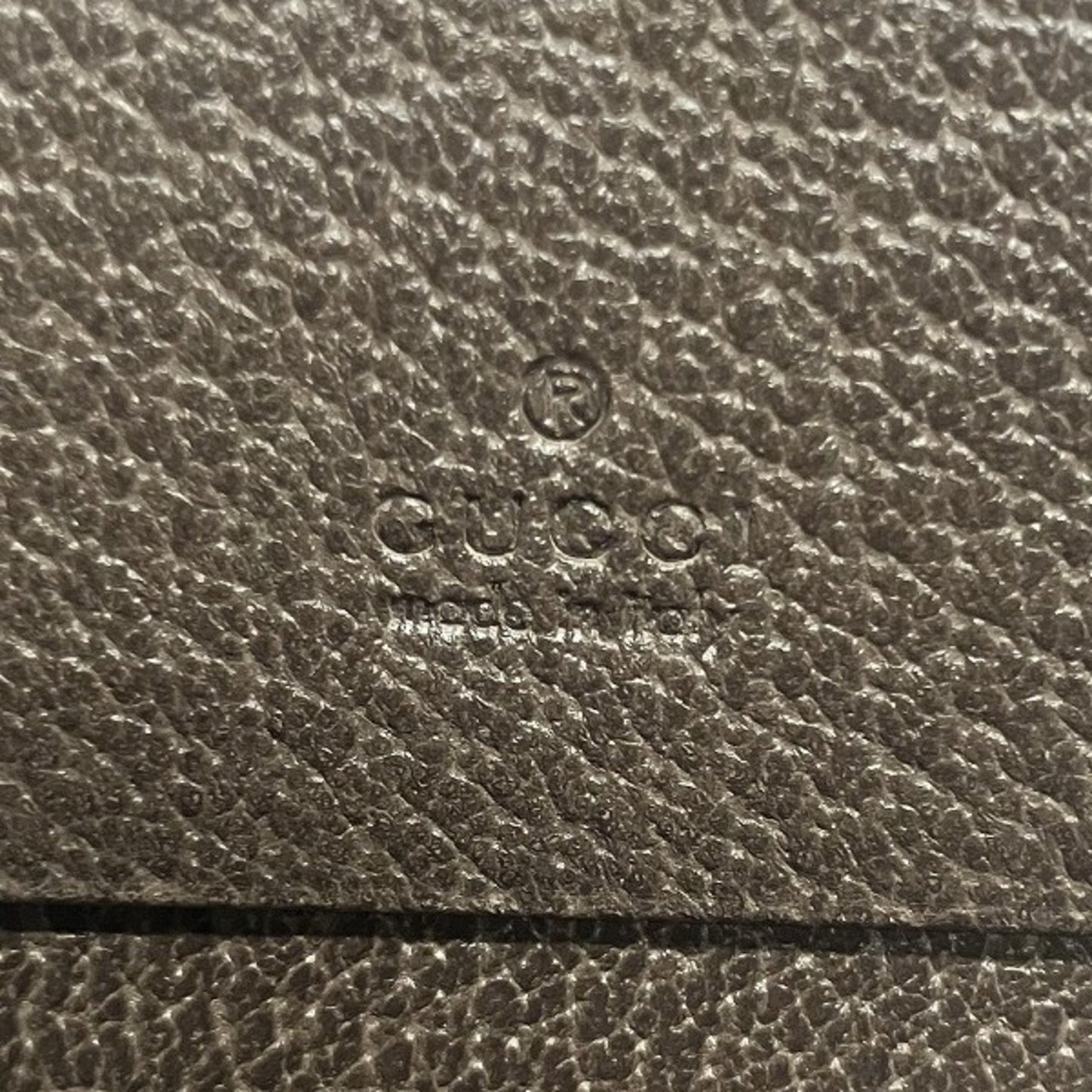 Gucci Beige Dark Brown Gg Supreme Leather Wallet (Bi-Fold)
