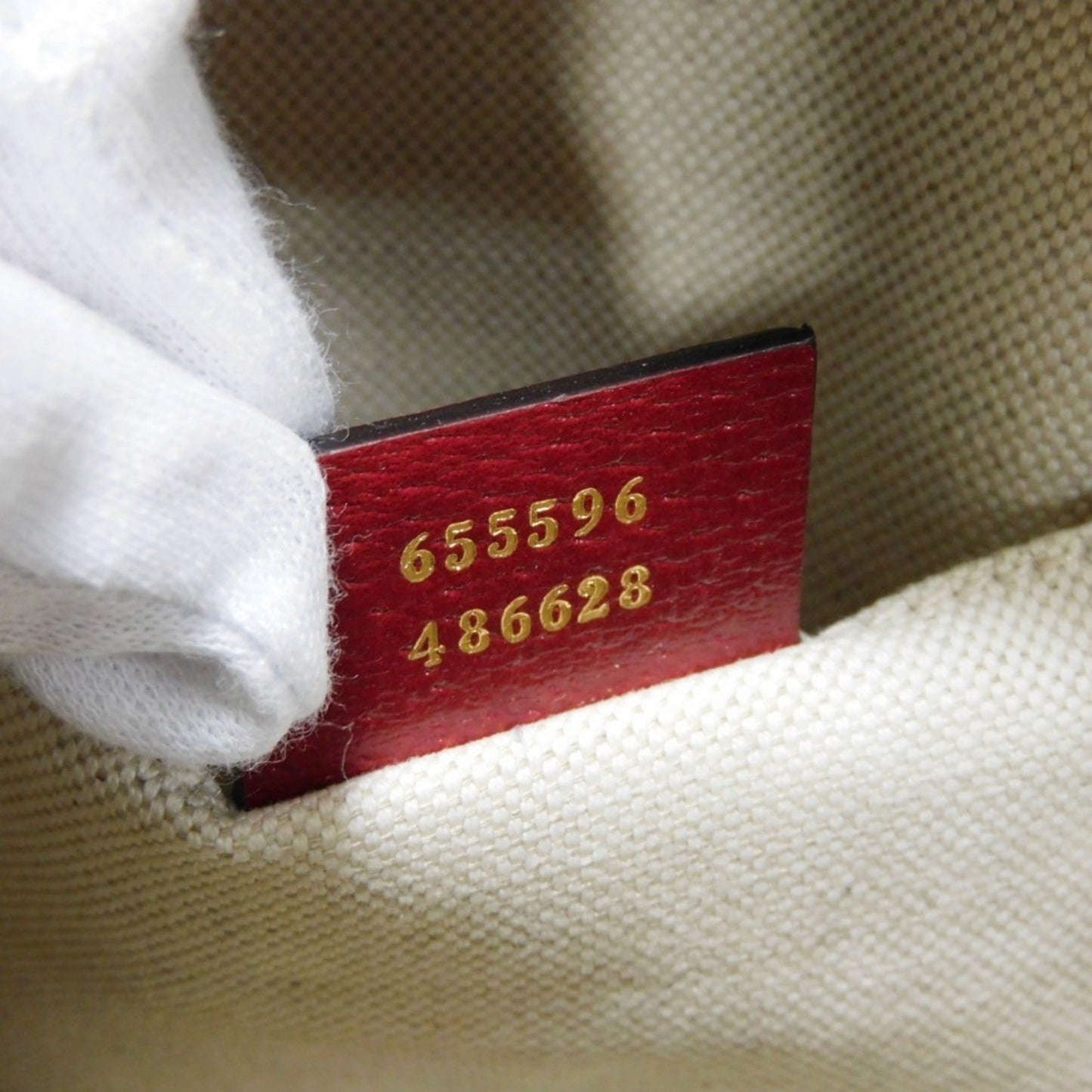 Gucci Brown Red Color Gg Supreme Canvas Leather Handbag Shoulder Bag