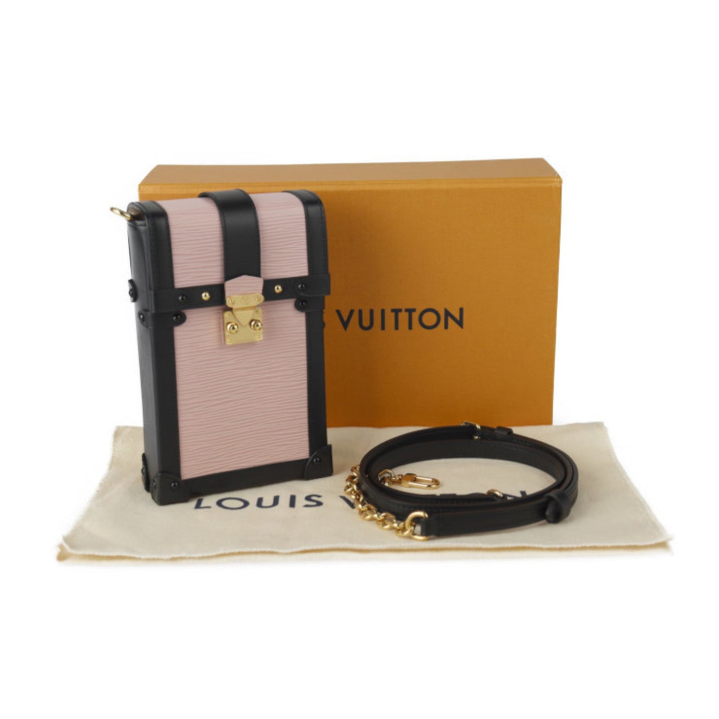 Louis Vuitton Black Rose Ballerine Epi Leather Leather Pochette Pouch Shoulder Bag