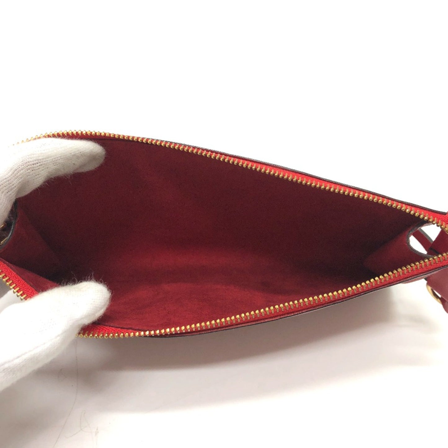 Louis Vuitton Red Leather Shoulder Bag