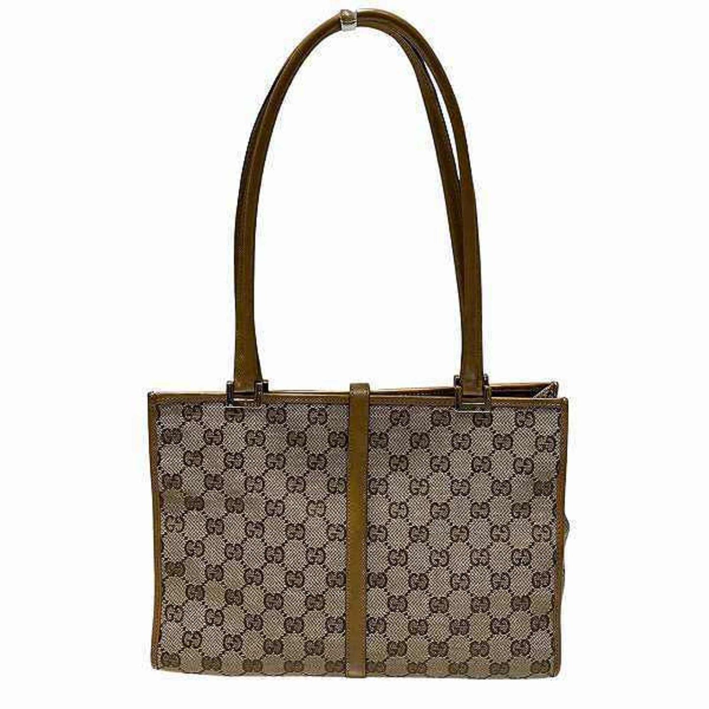 Gucci Beige Pvc Leather Tote Bag