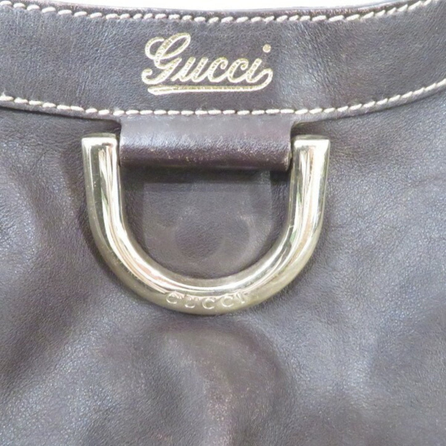 Gucci Brown Leather Handbag Tote Bag