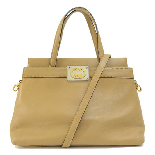 Gucci Beige Leather Handbag ()