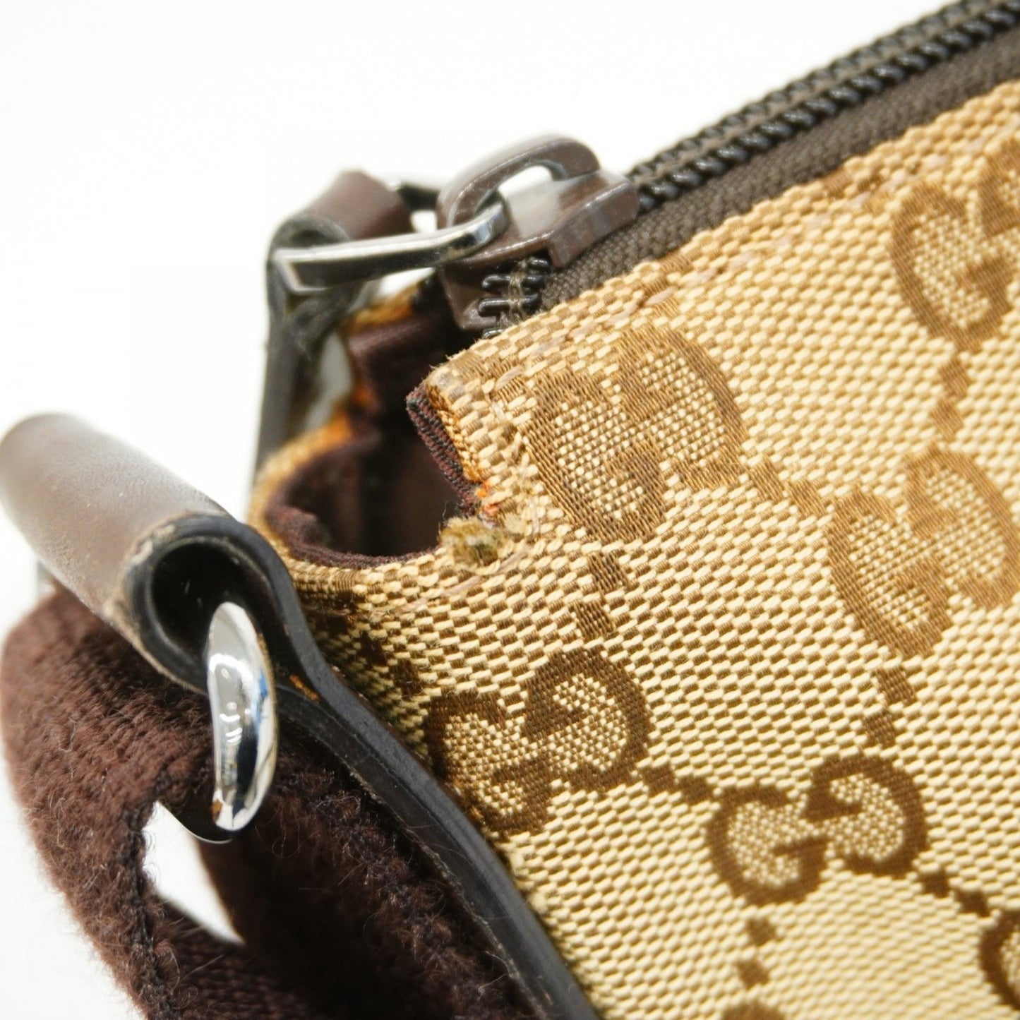 Gucci Brown Canvas Shoulder Bag