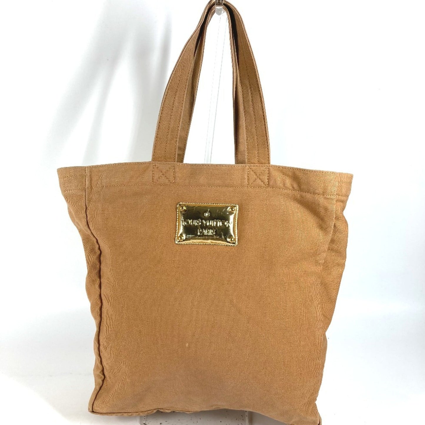 Louis Vuitton Brown Canvas Leather Shoulder Bag Tote Bag