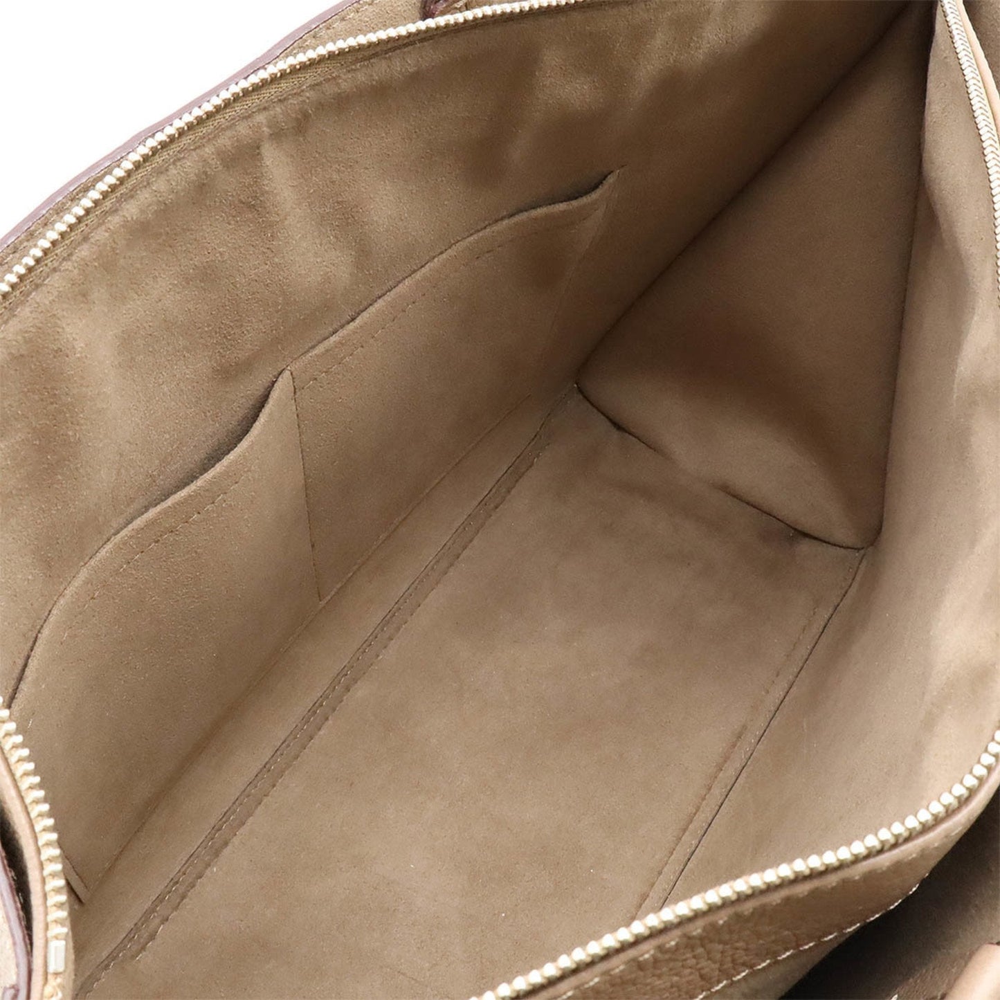 Louis Vuitton Brown Leather Handbag Shoulder Bag Tote Bag