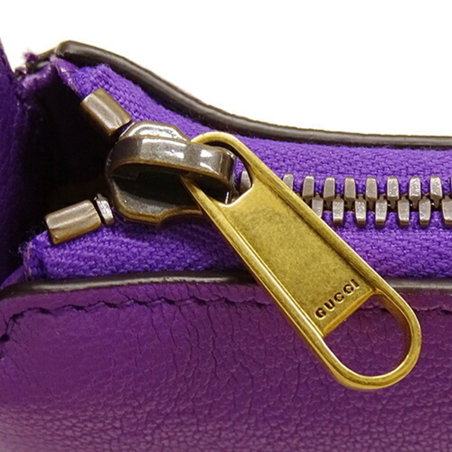 Gucci Purple Leather Shoulder Bag