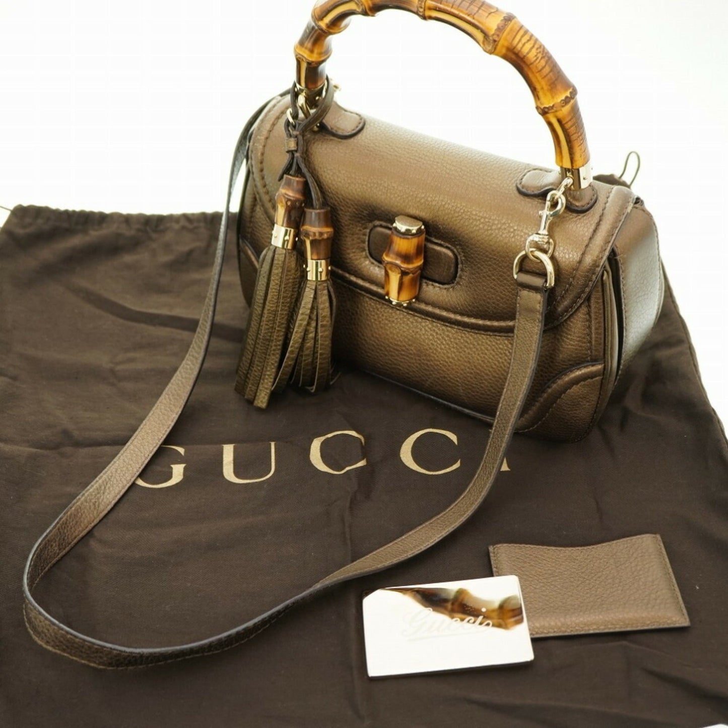 Gucci Gold Leather Handbag