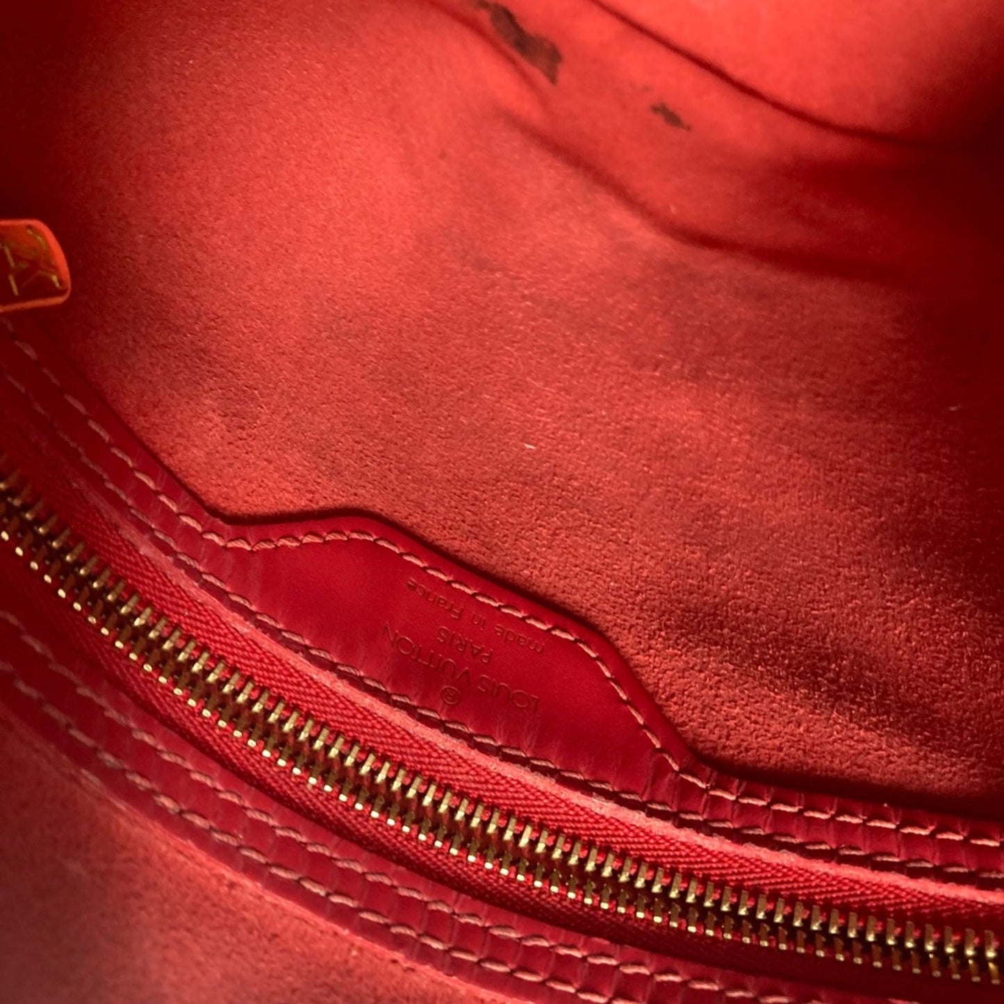 Louis Vuitton Red Leather Shoulder Bag