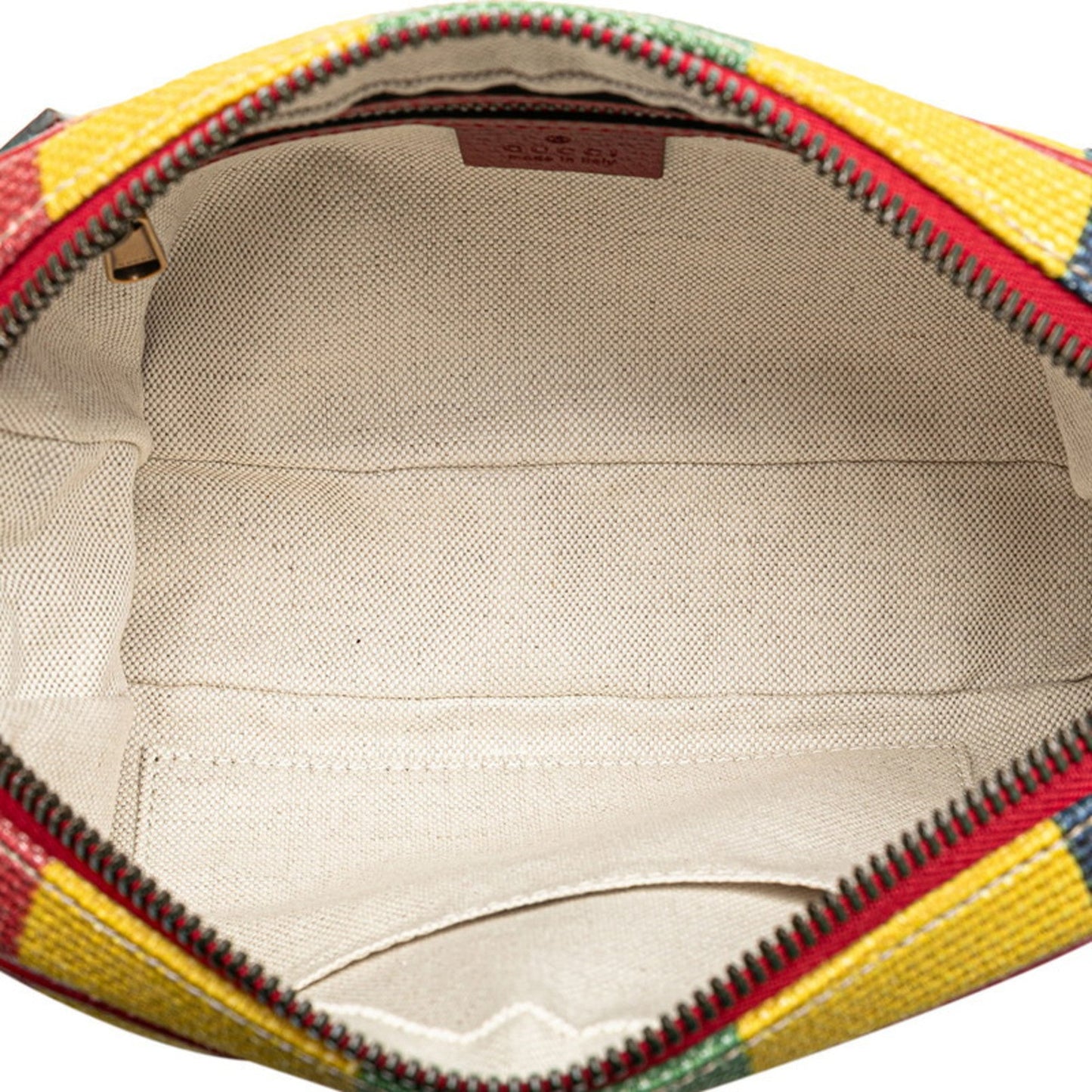 Gucci Multi-Color Red Color Canvas Leather Fanny Pack Pochette Sling Bag