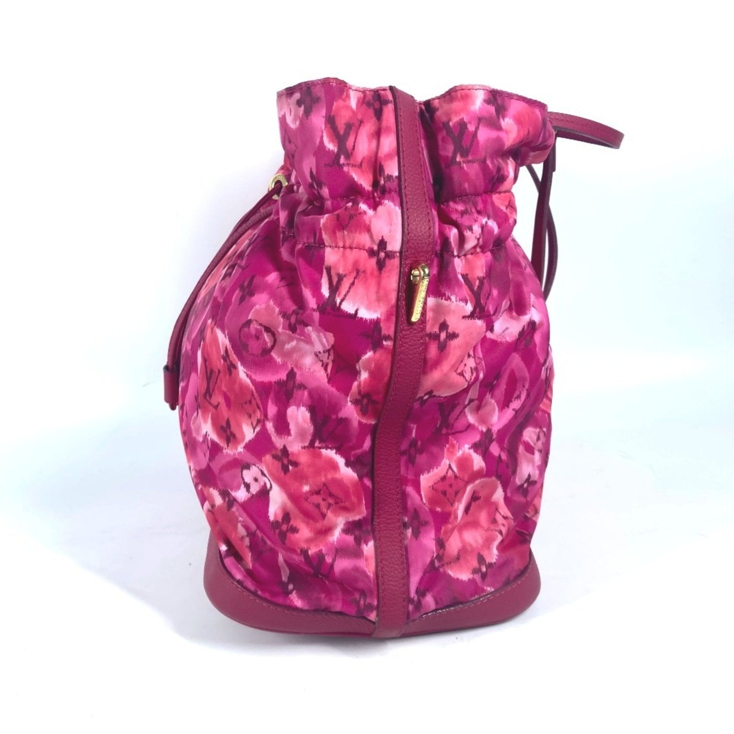 Louis Vuitton Indian Rose Pink Nylon Leather Shoulder Bag Tote Bag