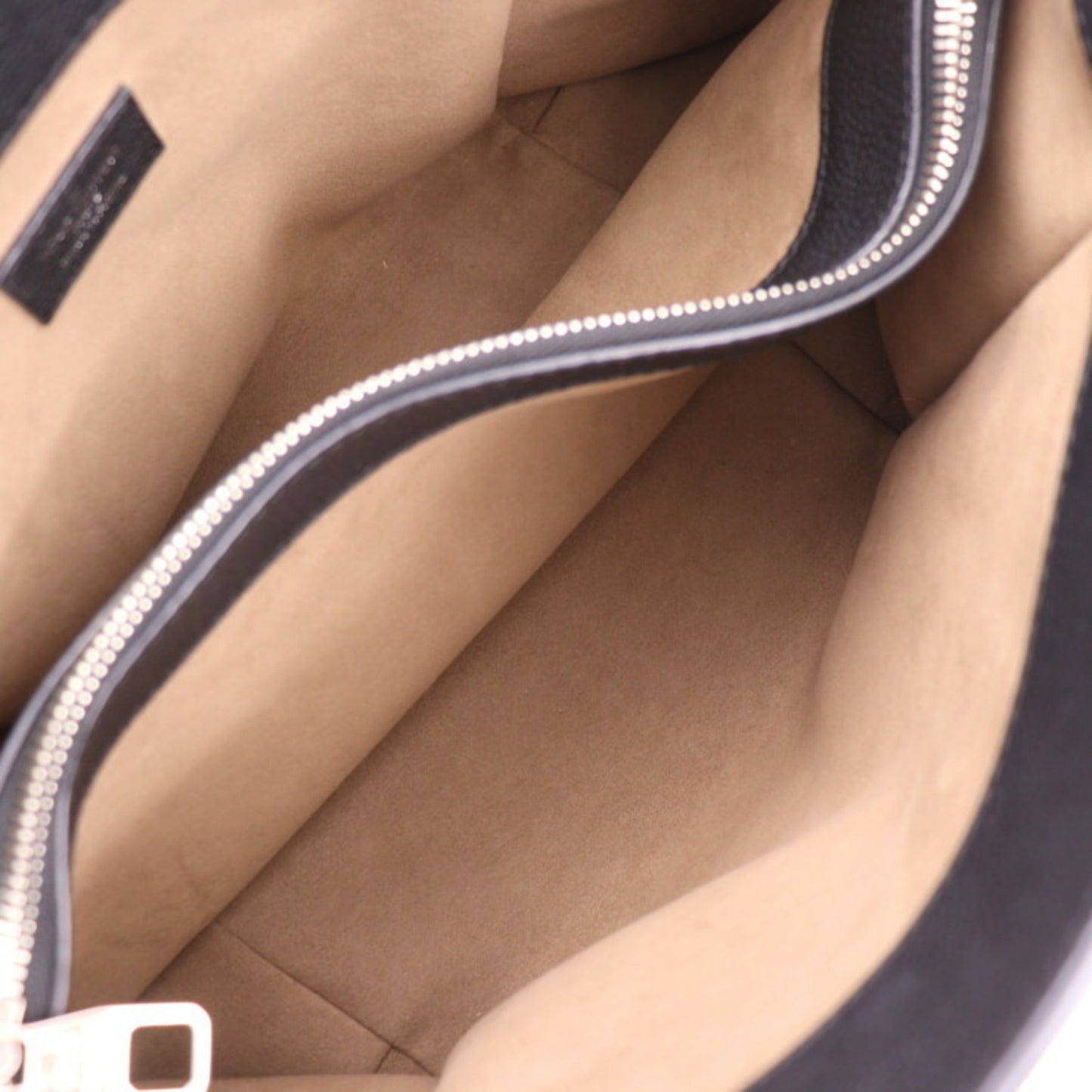 Louis Vuitton Black Leather Handbag Shoulder Bag Tote Bag