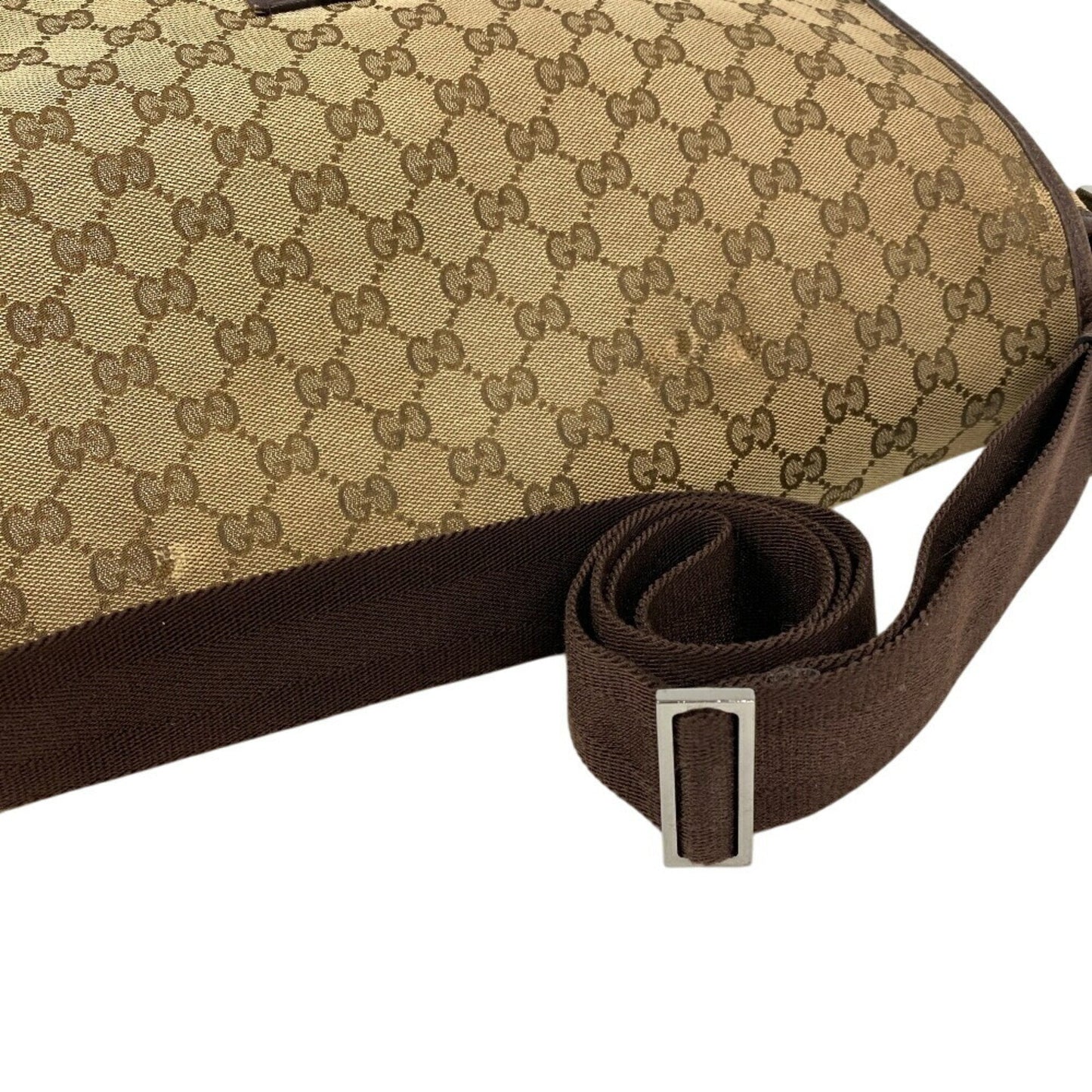 Gucci Gg Canvas Brown Gg Canvas Leather Shoulder Bag
