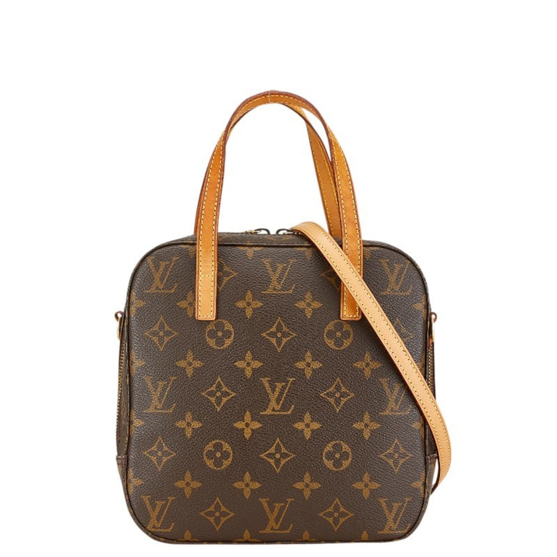 Louis Vuitton Brown Pvc Leather Handbag Shoulder Bag ()