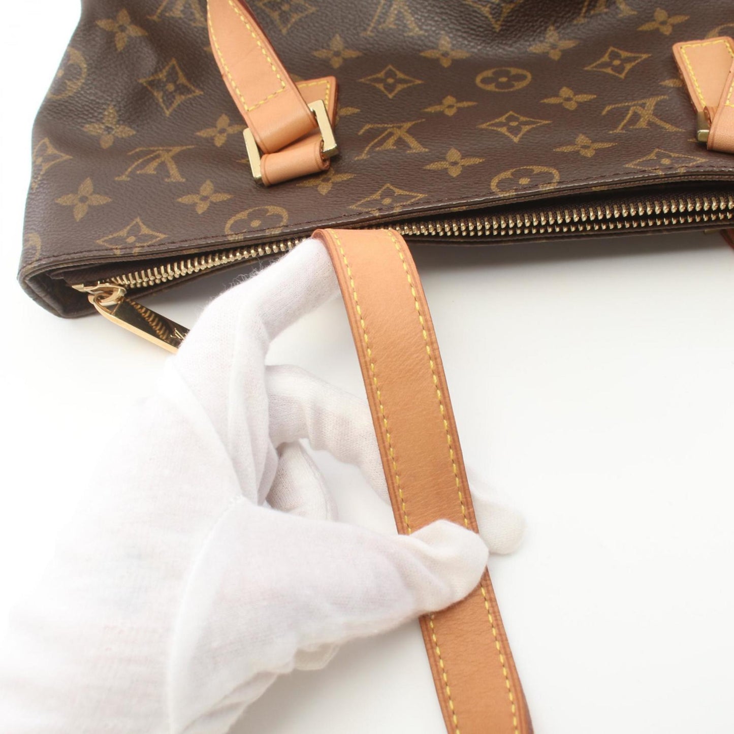 Louis Vuitton Brown Coated Canvas Leather Shoulder Bag