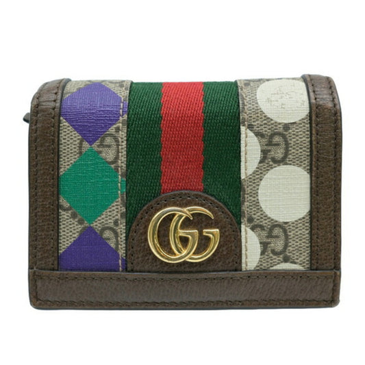 Gucci Beige Brown Multi-Color Gg Supreme Wallet (Bi-Fold) ()