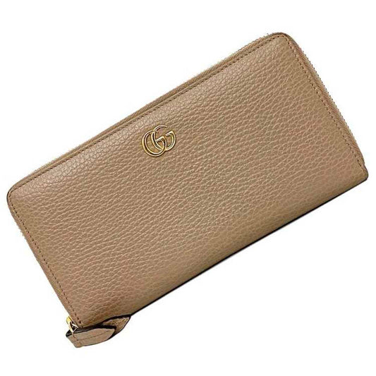 Gucci Pink Beige Leather Long Wallet (Bi-Fold) ()