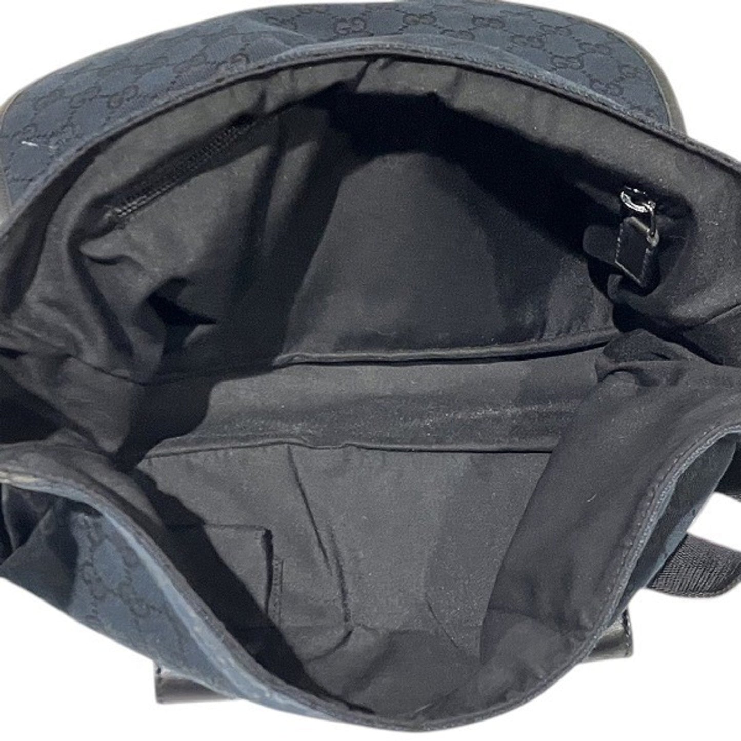 Gucci Black Canvas Leather Shoulder Bag