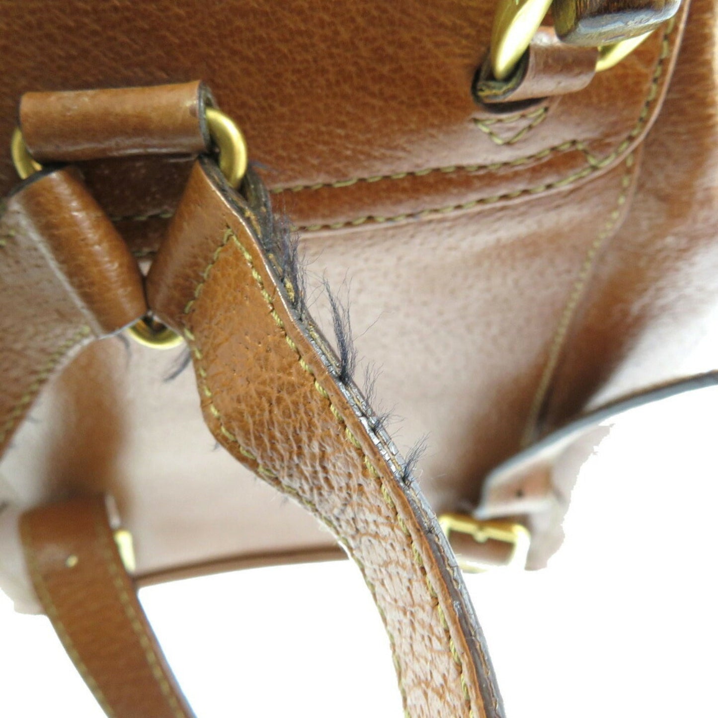 Gucci Bamboo Brown Bamboo Leather Backpack