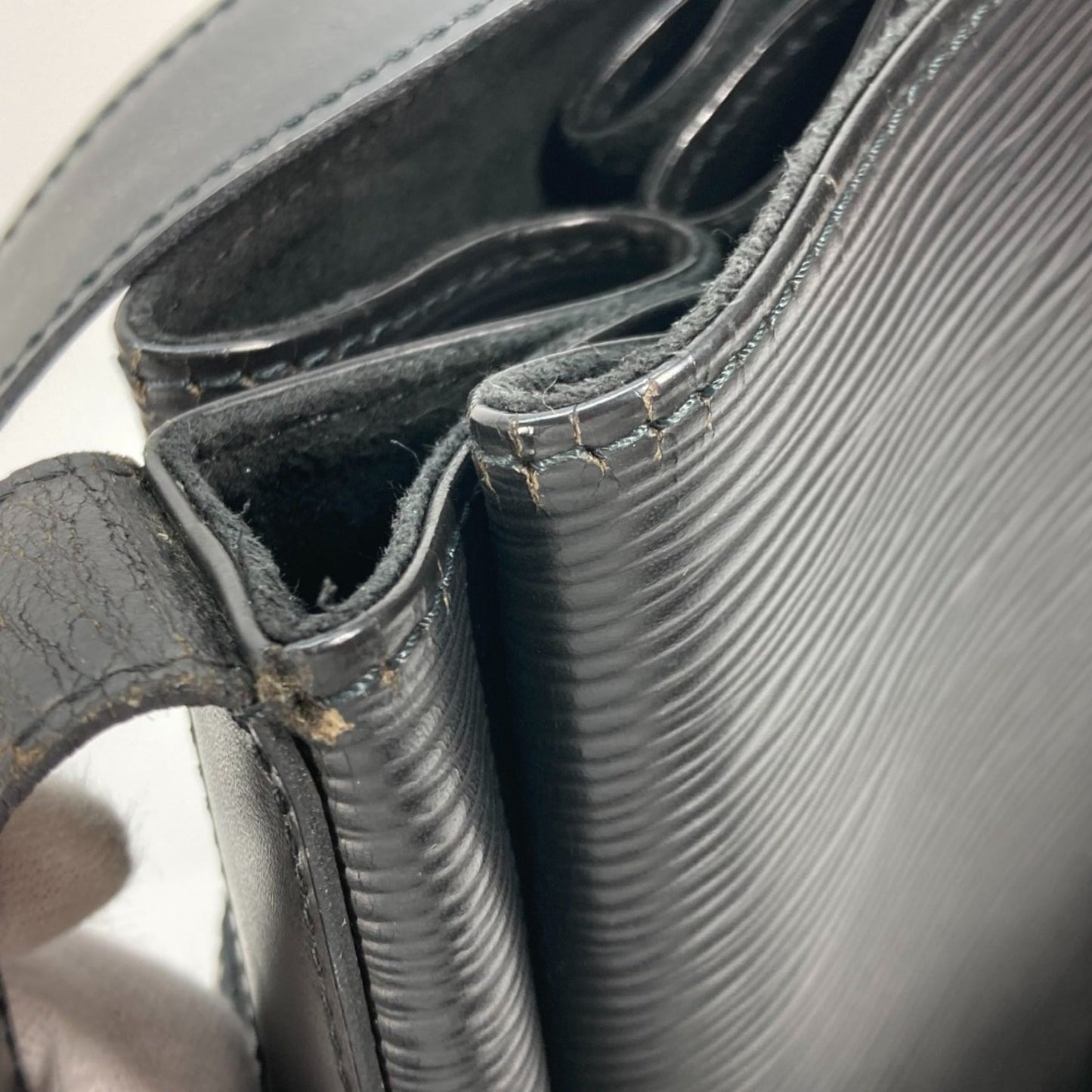 Louis Vuitton Black Leather Shoulder Bag