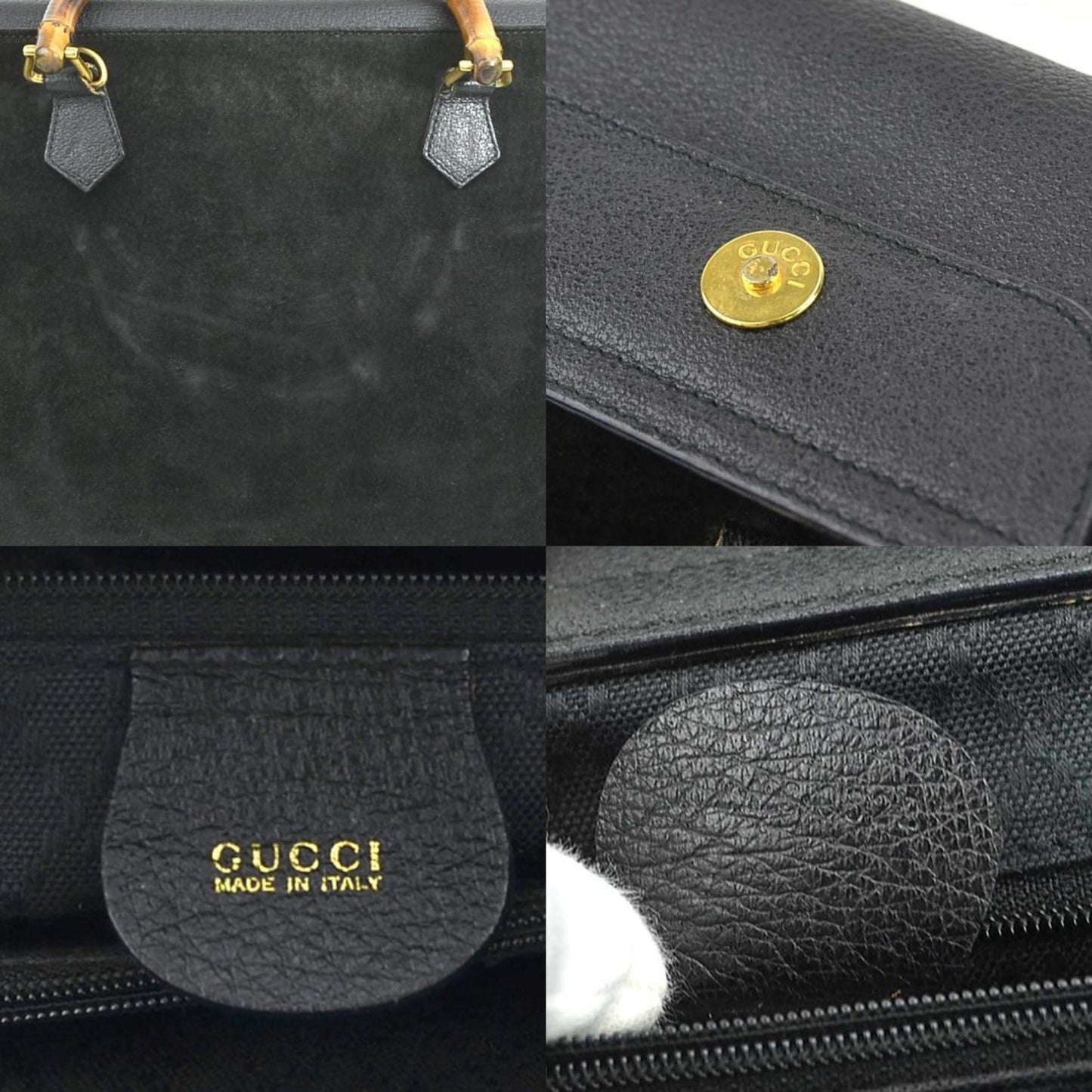 Gucci Black Suede Handbag