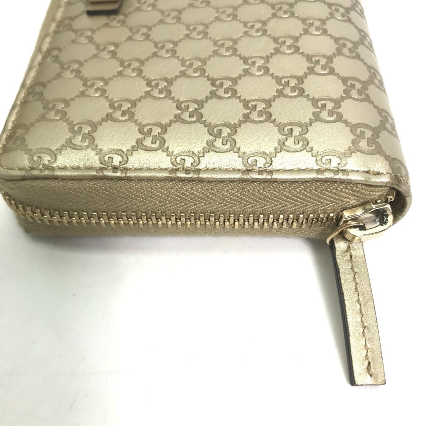 Gucci Gold Leather Long Wallet (Bi-Fold)