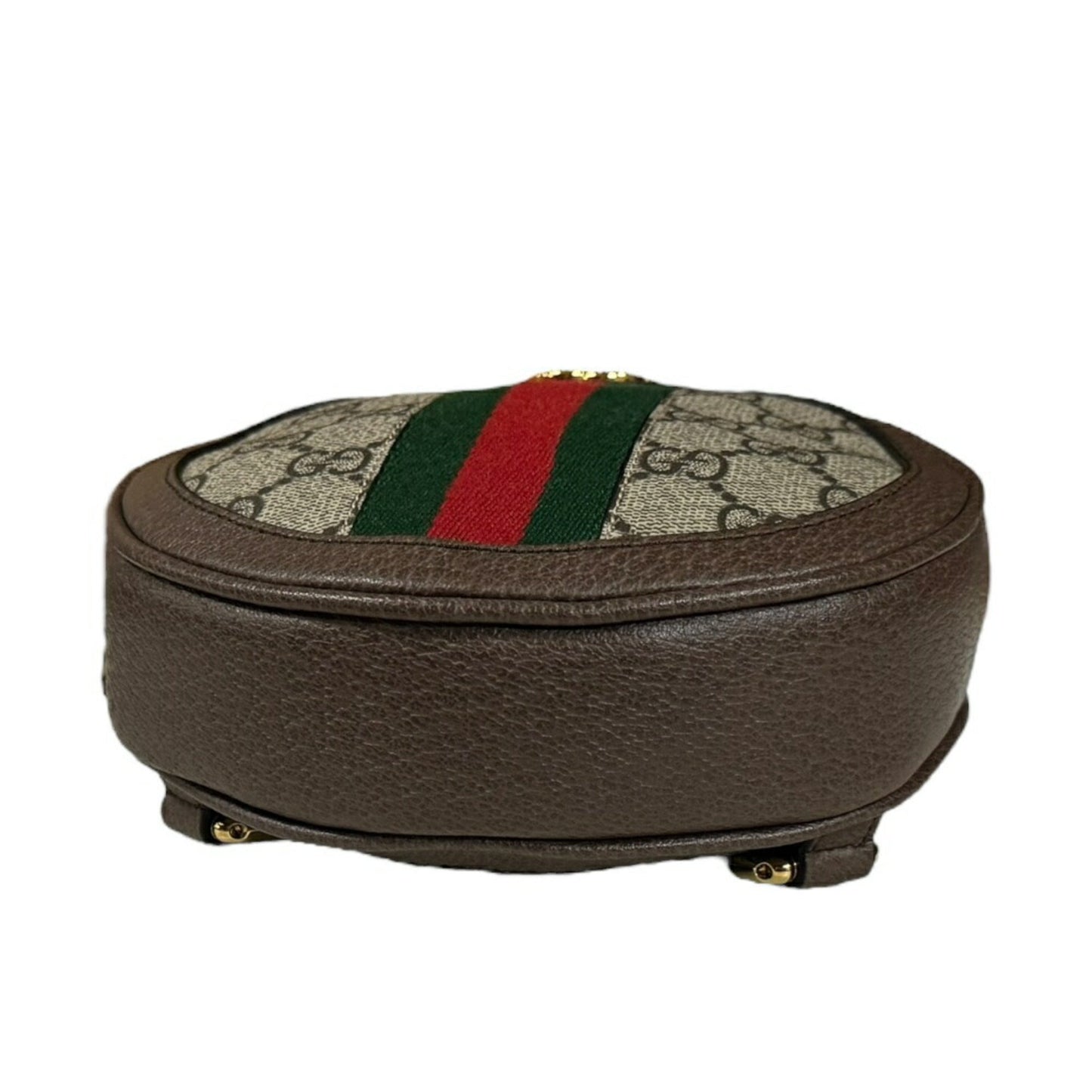 Gucci Beige Brown Gg Supreme Leather Backpack