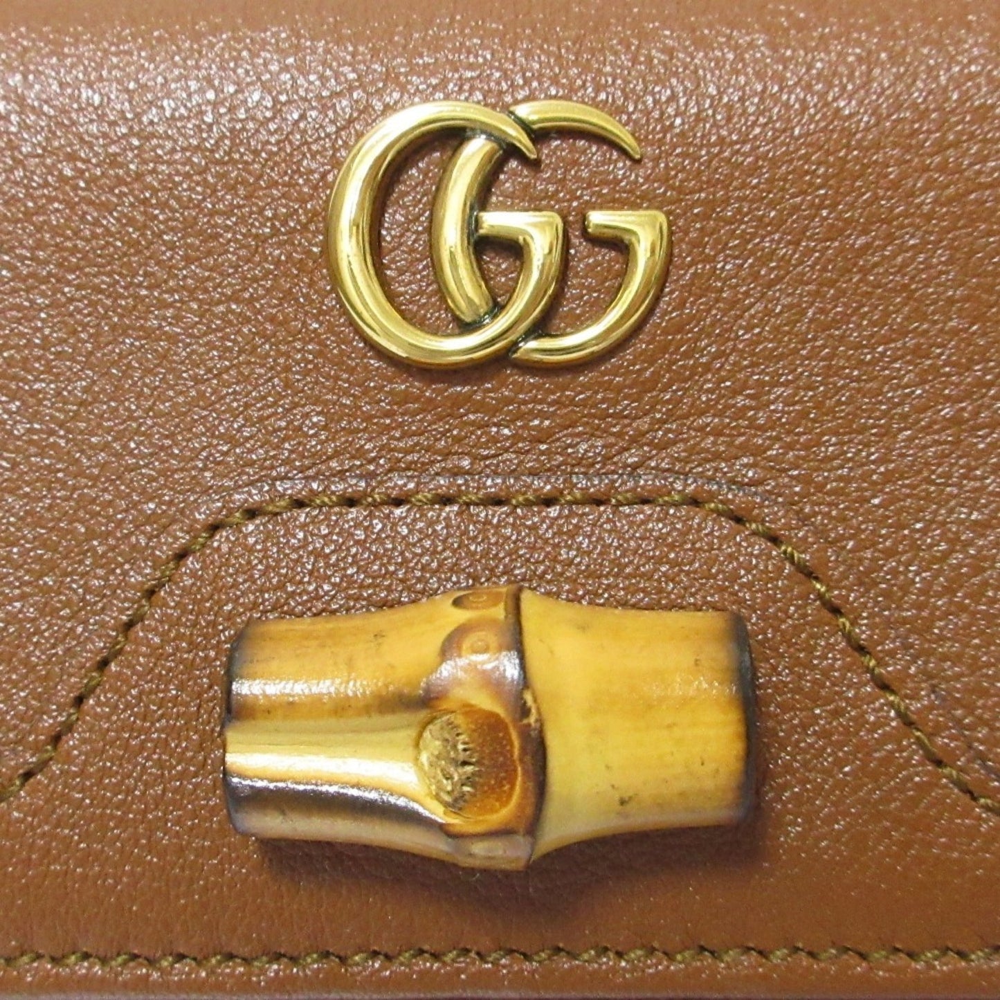 Gucci Brown Bamboo Wallet (Tri-Fold)