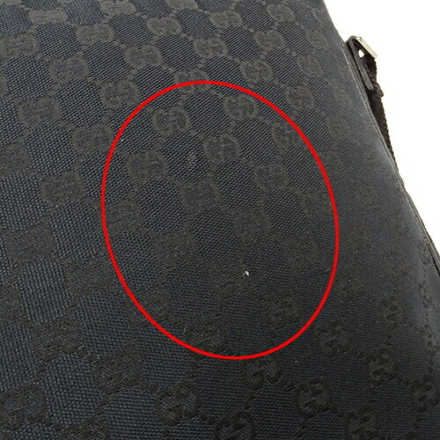 Gucci Black Gg Canvas Shoulder Bag