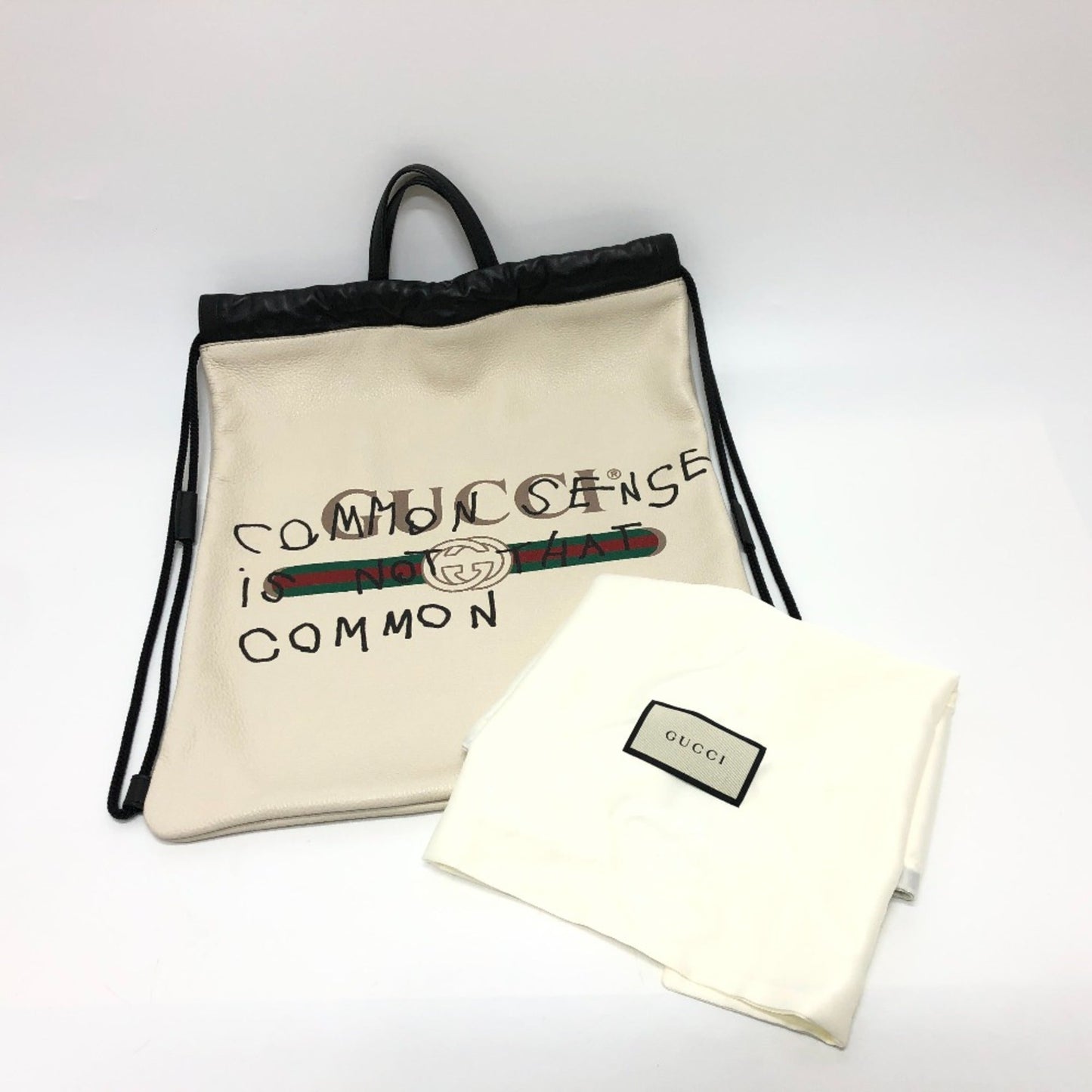 Gucci White Leather Backpack
