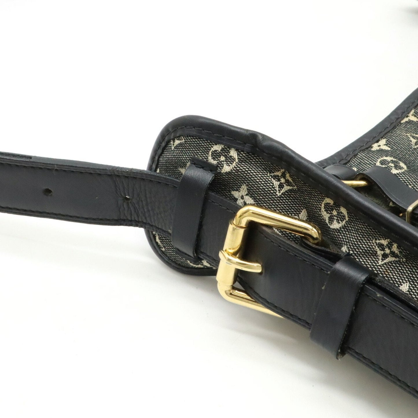 Louis Vuitton Noir Canvas Leather Shoulder Bag