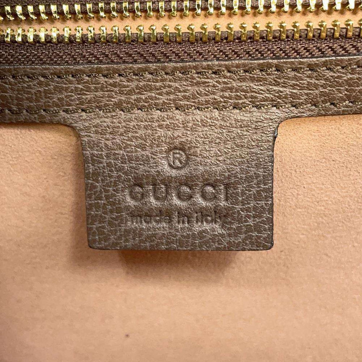 Gucci Beige Brown Pvc Leather Shoulder Bag