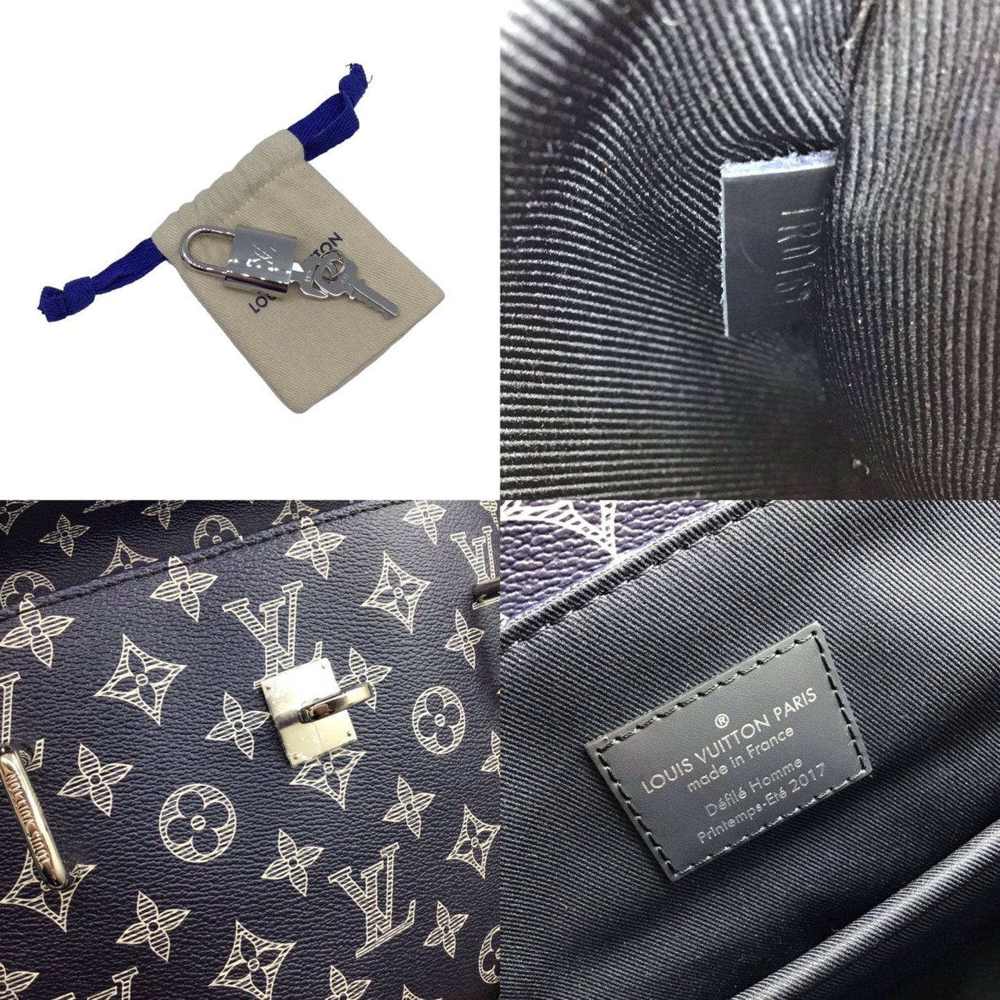 Louis Vuitton Ancre Navy Canvas Backpack