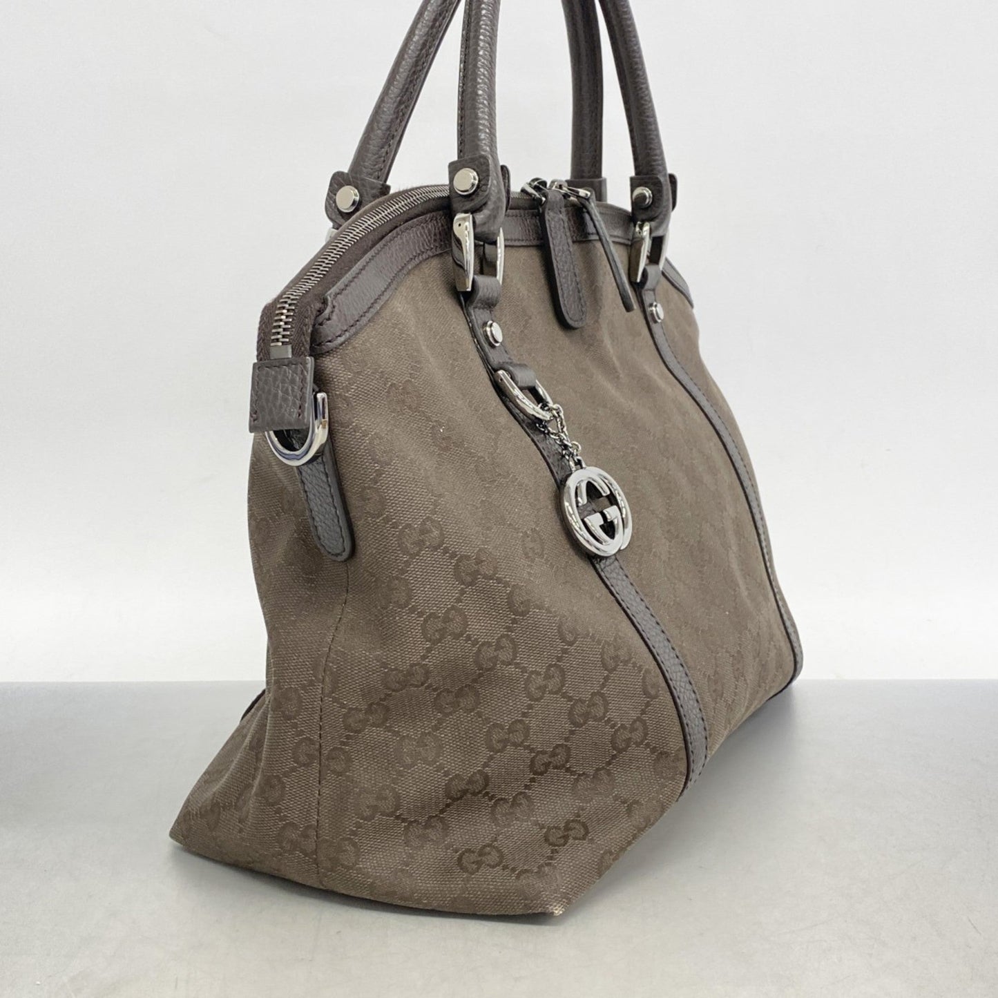 Gucci Brown Canvas Handbag