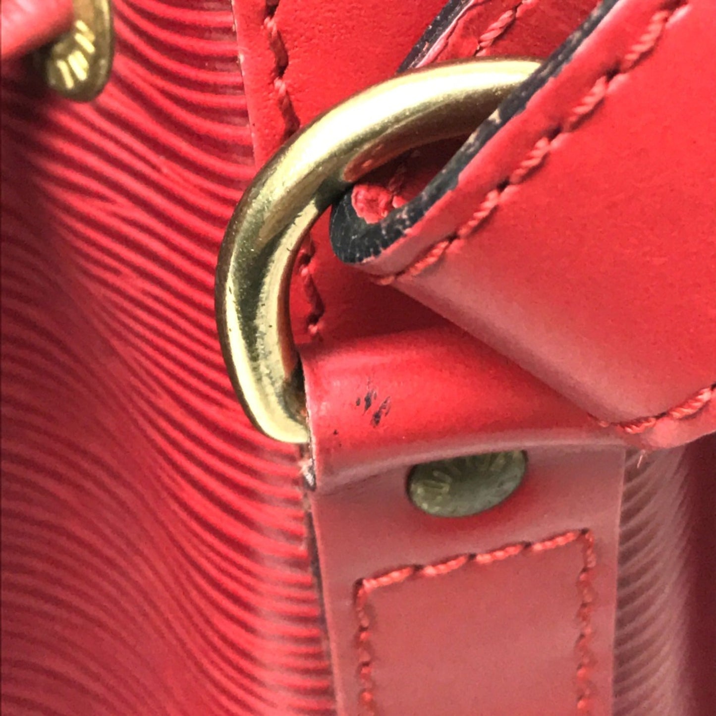Louis Vuitton Red Leather Shoulder Bag