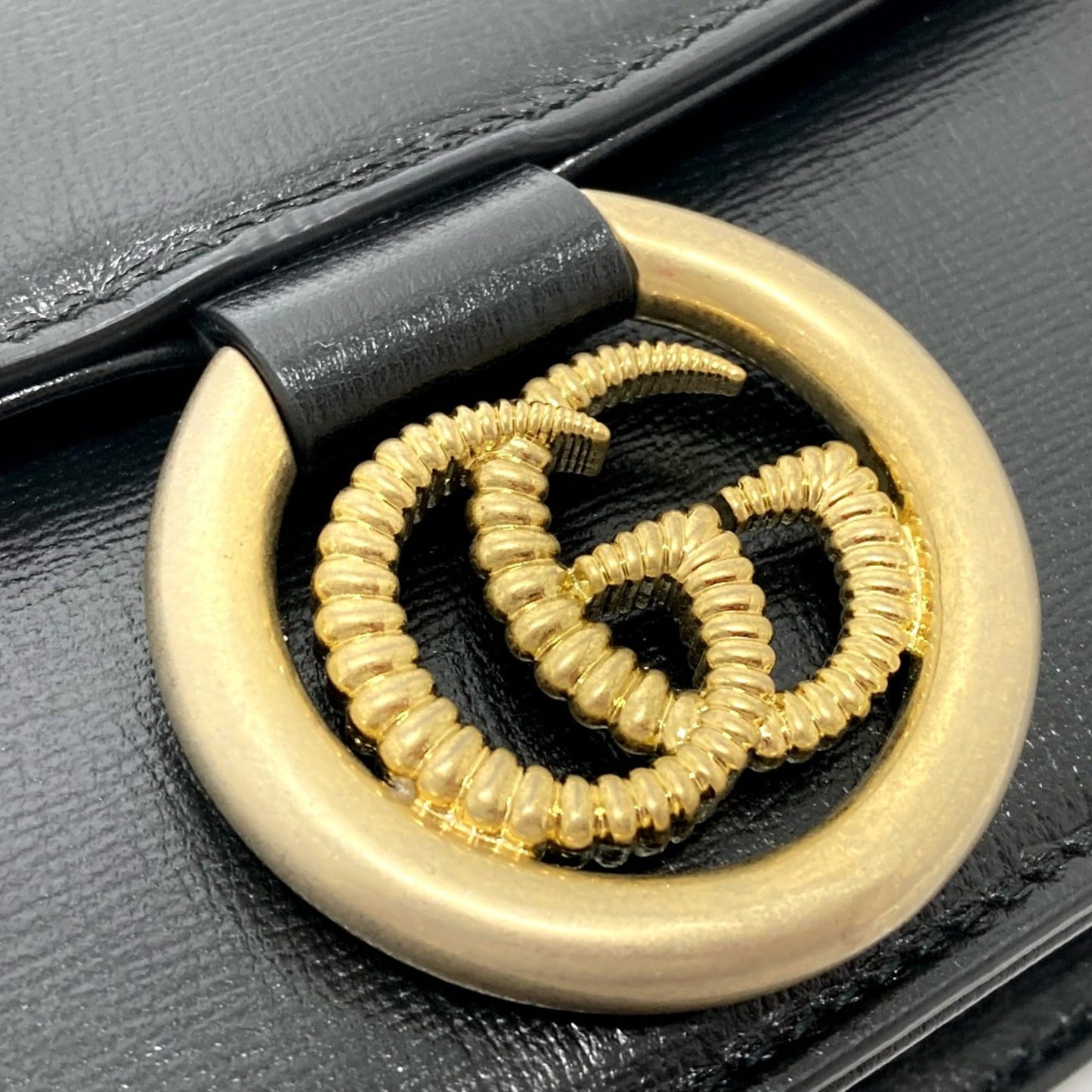 Gucci Black Leather Shoulder Bag