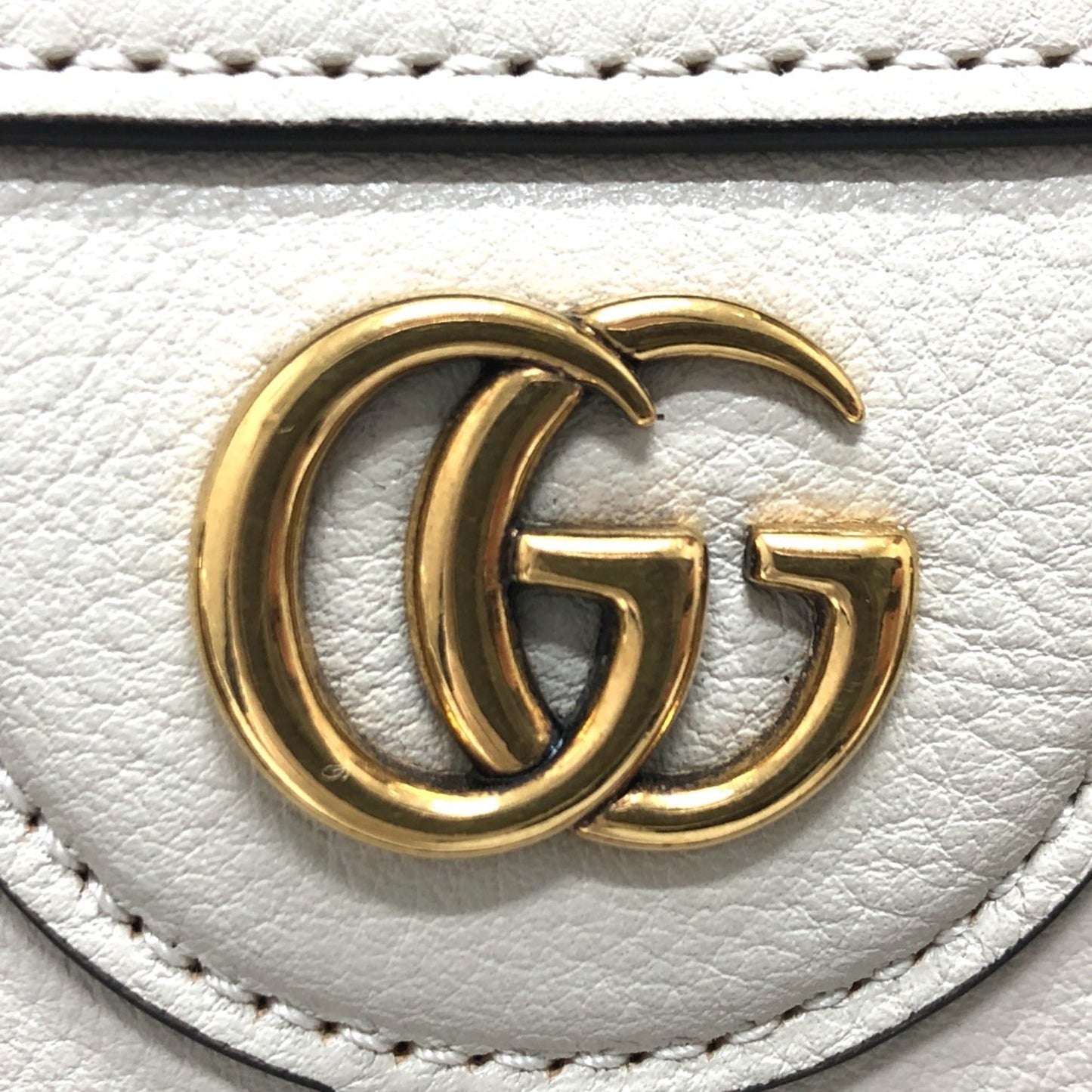 Gucci White Leather Shoulder Bag