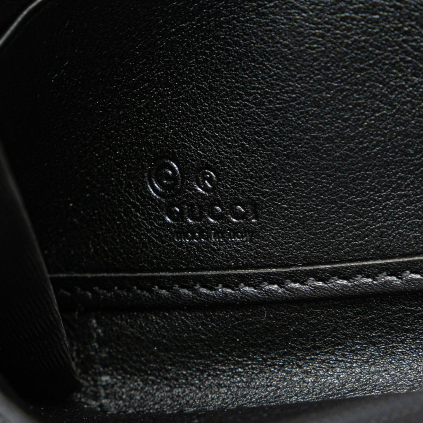 Gucci Black Leather Long Wallet (Bi-Fold)