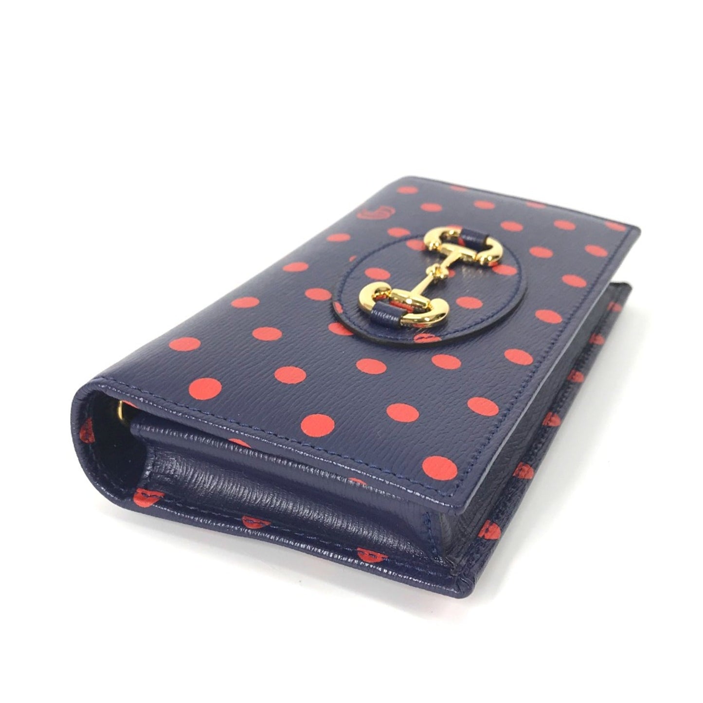 Gucci Navy Leather Long Wallet (Bi-Fold)