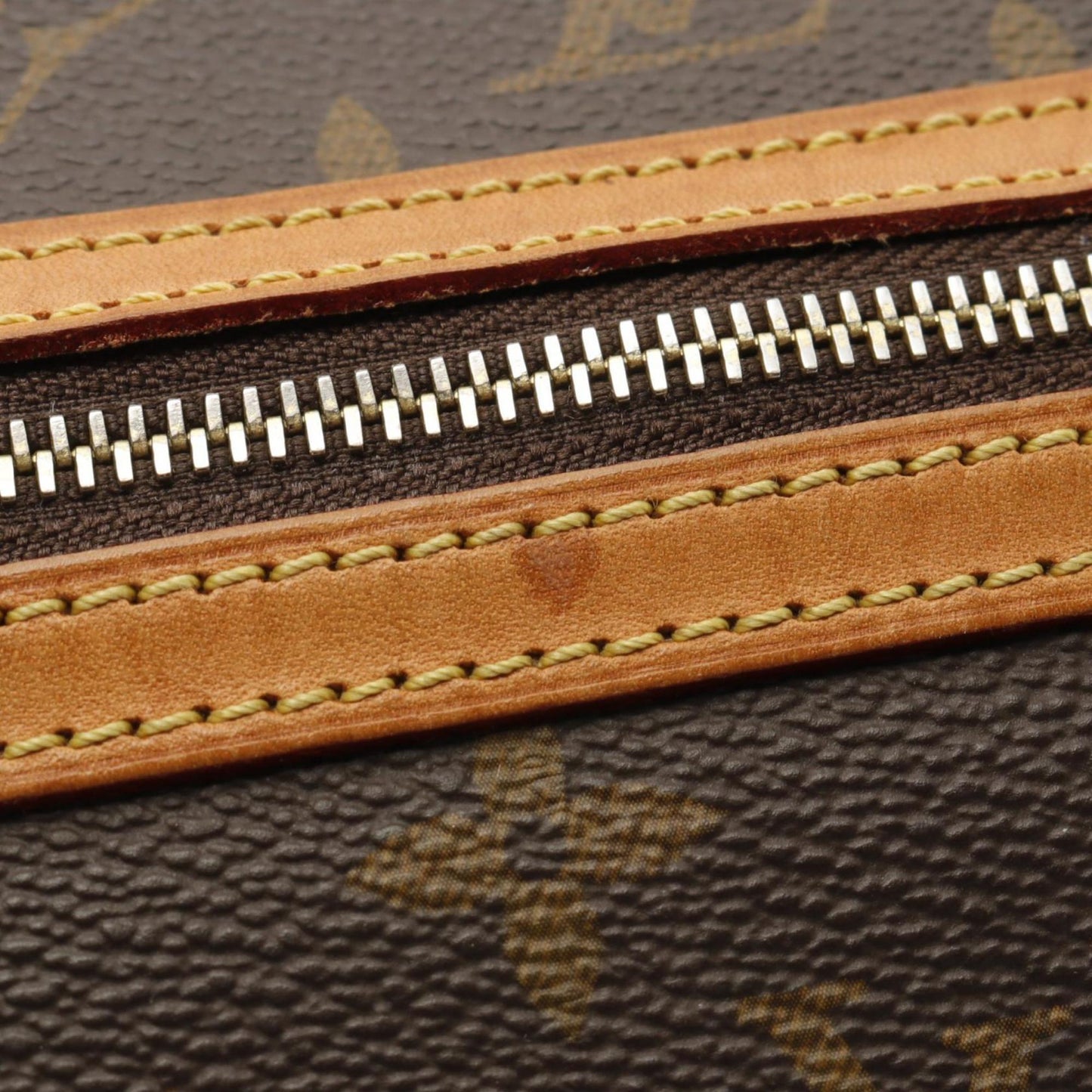 Louis Vuitton Brown Coated Canvas Leather Shoulder Bag