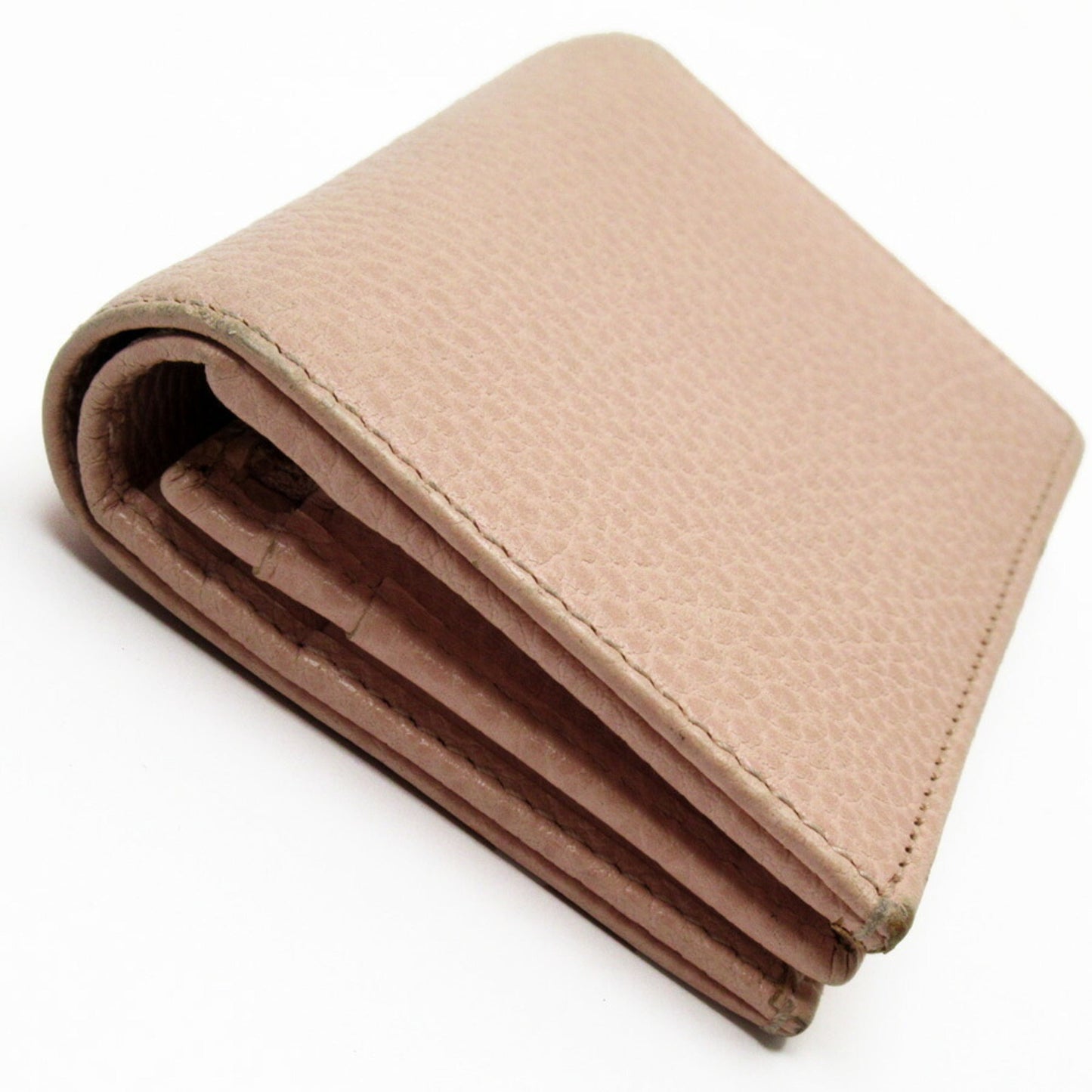Gucci Pink Beige Leather Wallet (Bi-Fold)