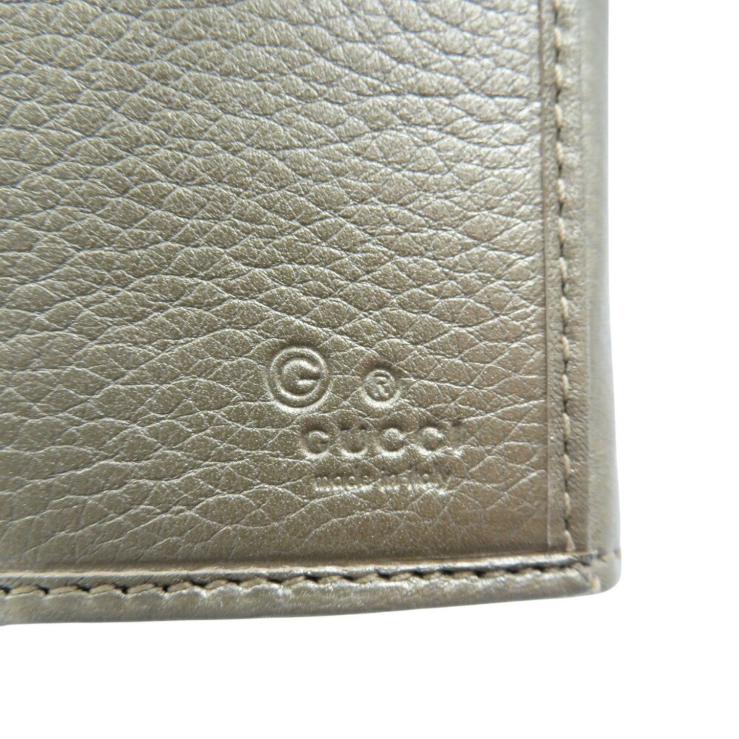 Gucci Champagne Leather Long Wallet (Bi-Fold)