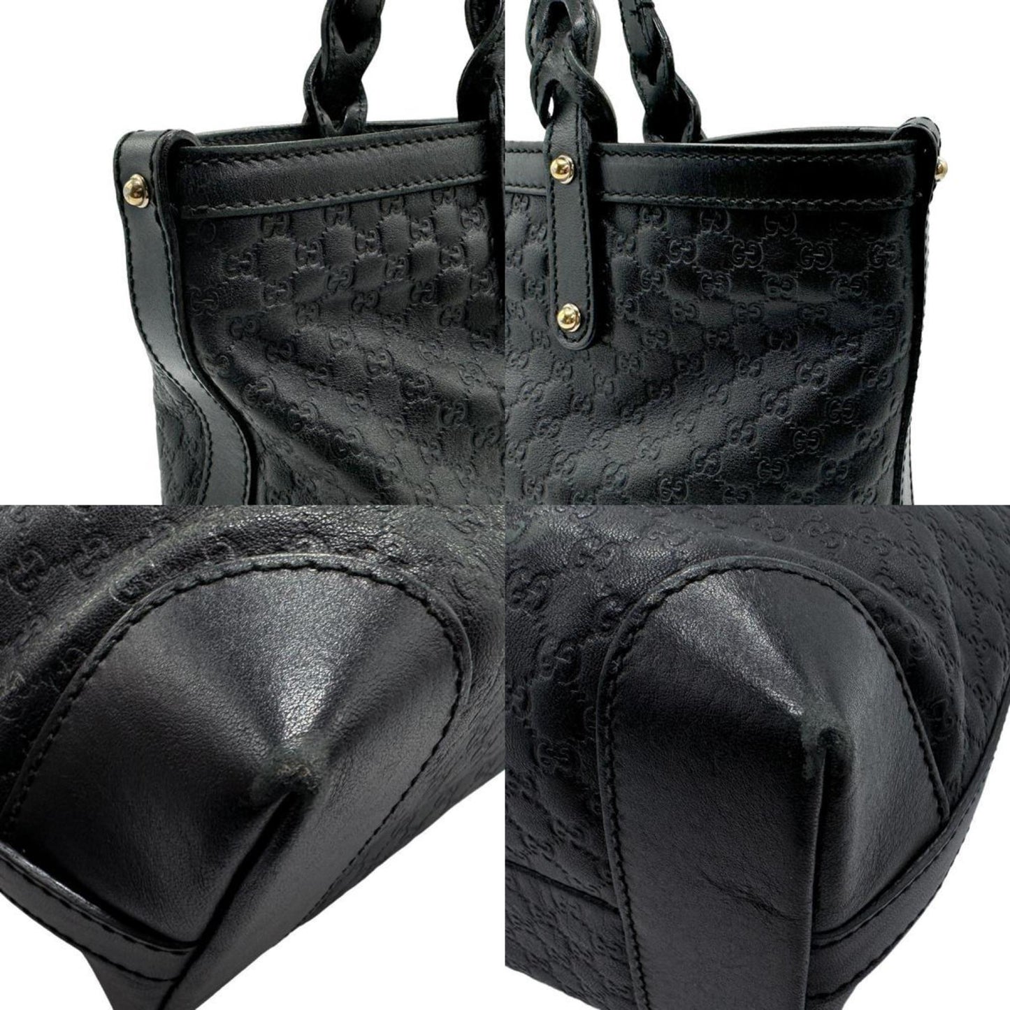 Gucci Black Leather Handbag Pouch
