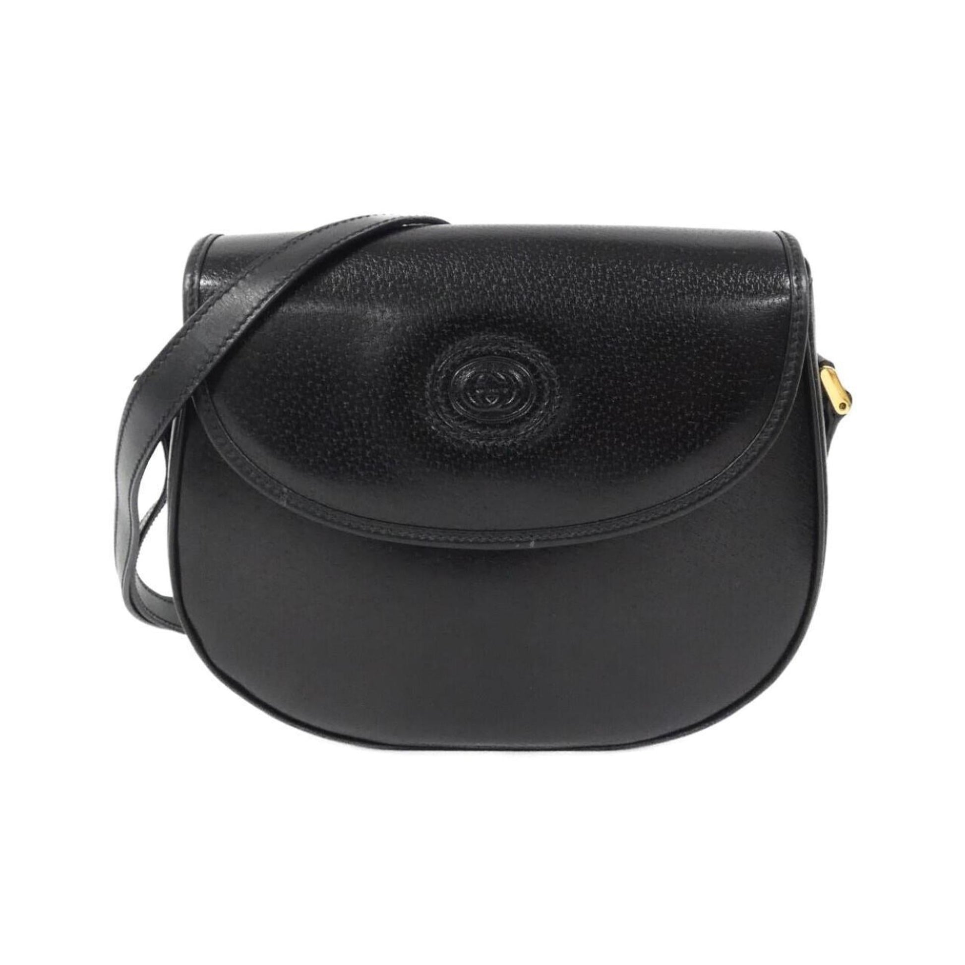 Gucci Black Leather Shoulder Bag ()
