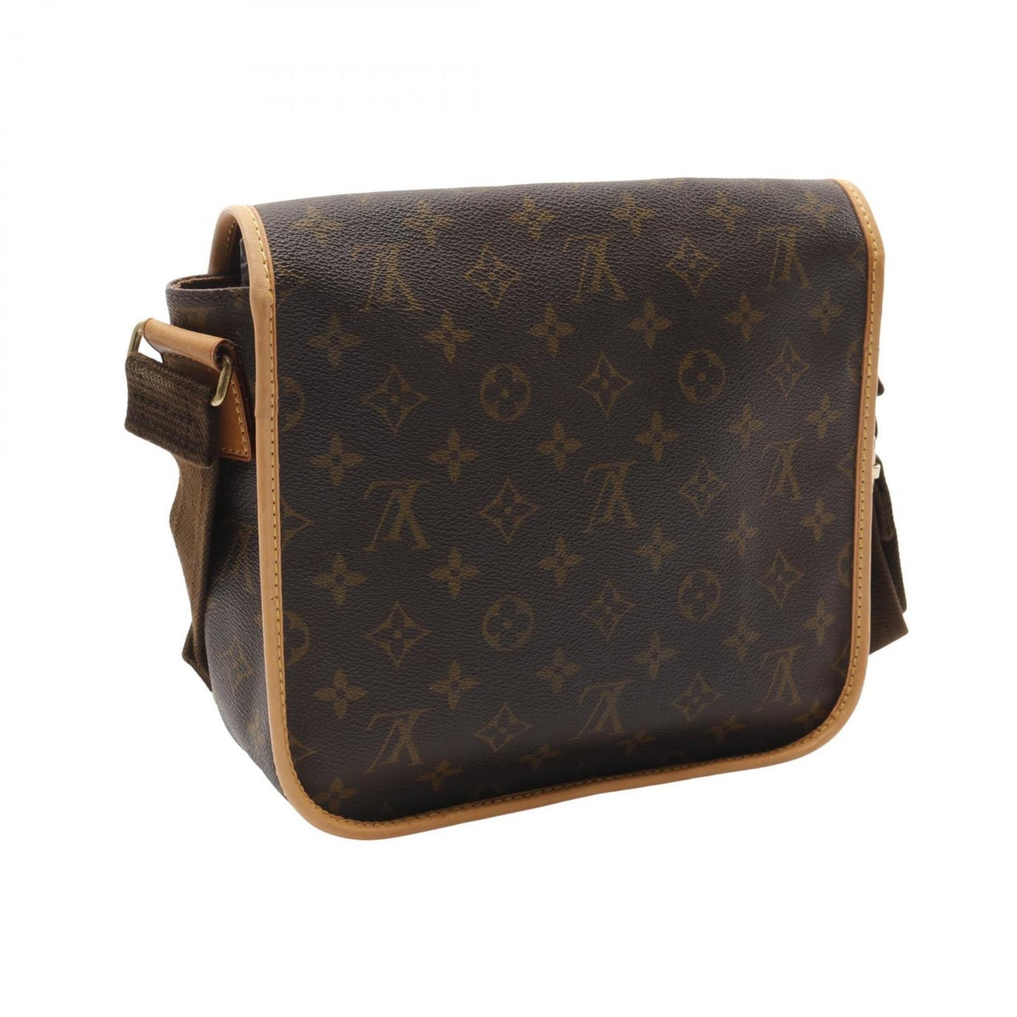 Louis Vuitton Brown Coated Canvas Leather Shoulder Bag