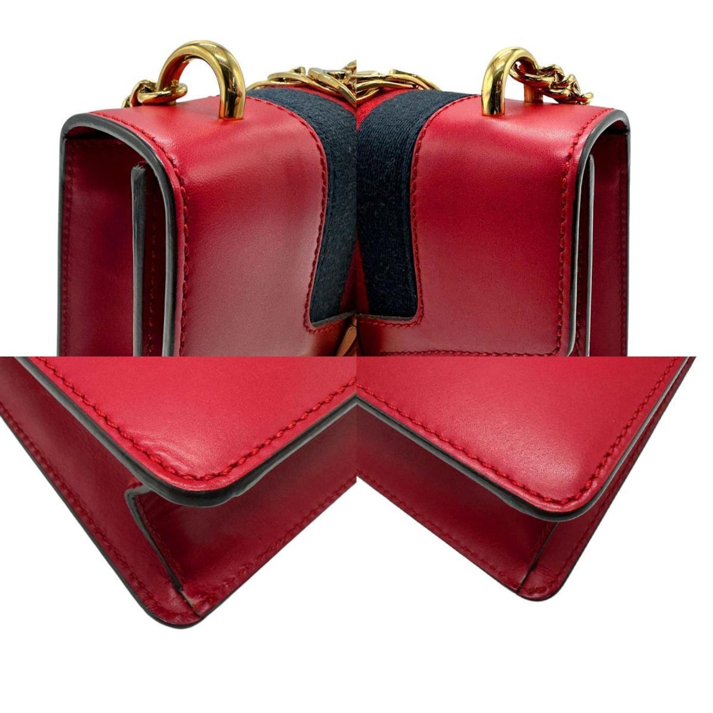 Gucci Red Color Leather Shoulder Bag