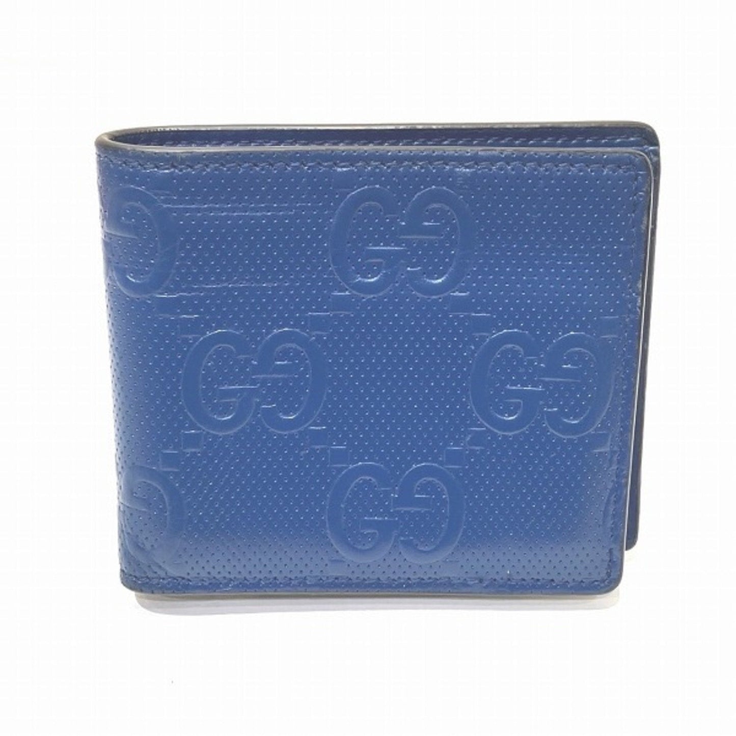 Gucci Blue Leather Wallet (Bi-Fold)