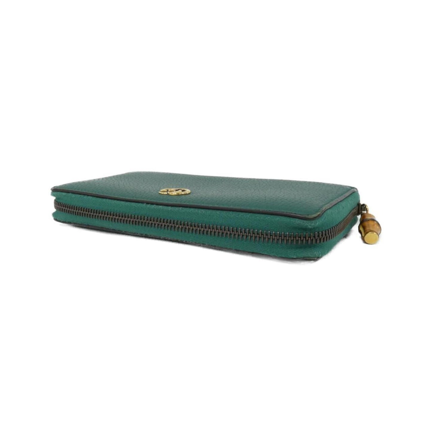 Gucci Emerald Green Leather Long Wallet (Bi-Fold)